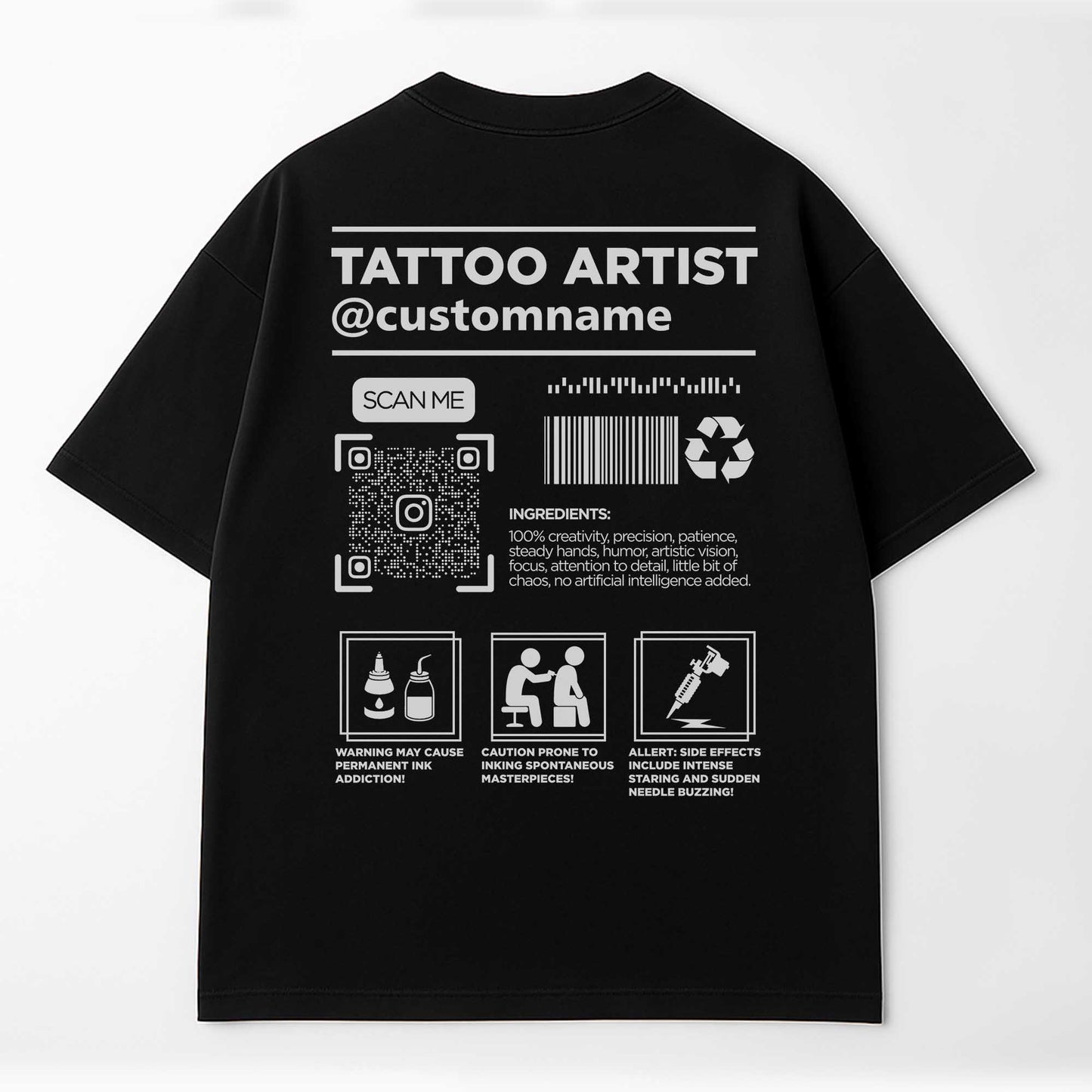Custom Tattoo Artist T-Shirt