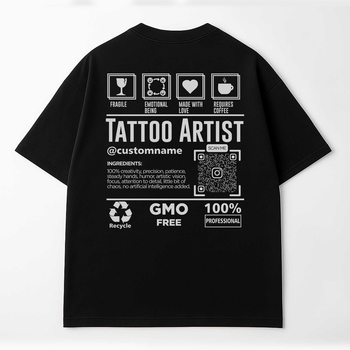 Custom Tattoo Artist T-Shirt