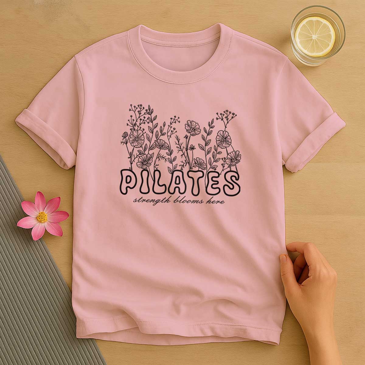 Floral Pilates Strength Blooms T-Shirt