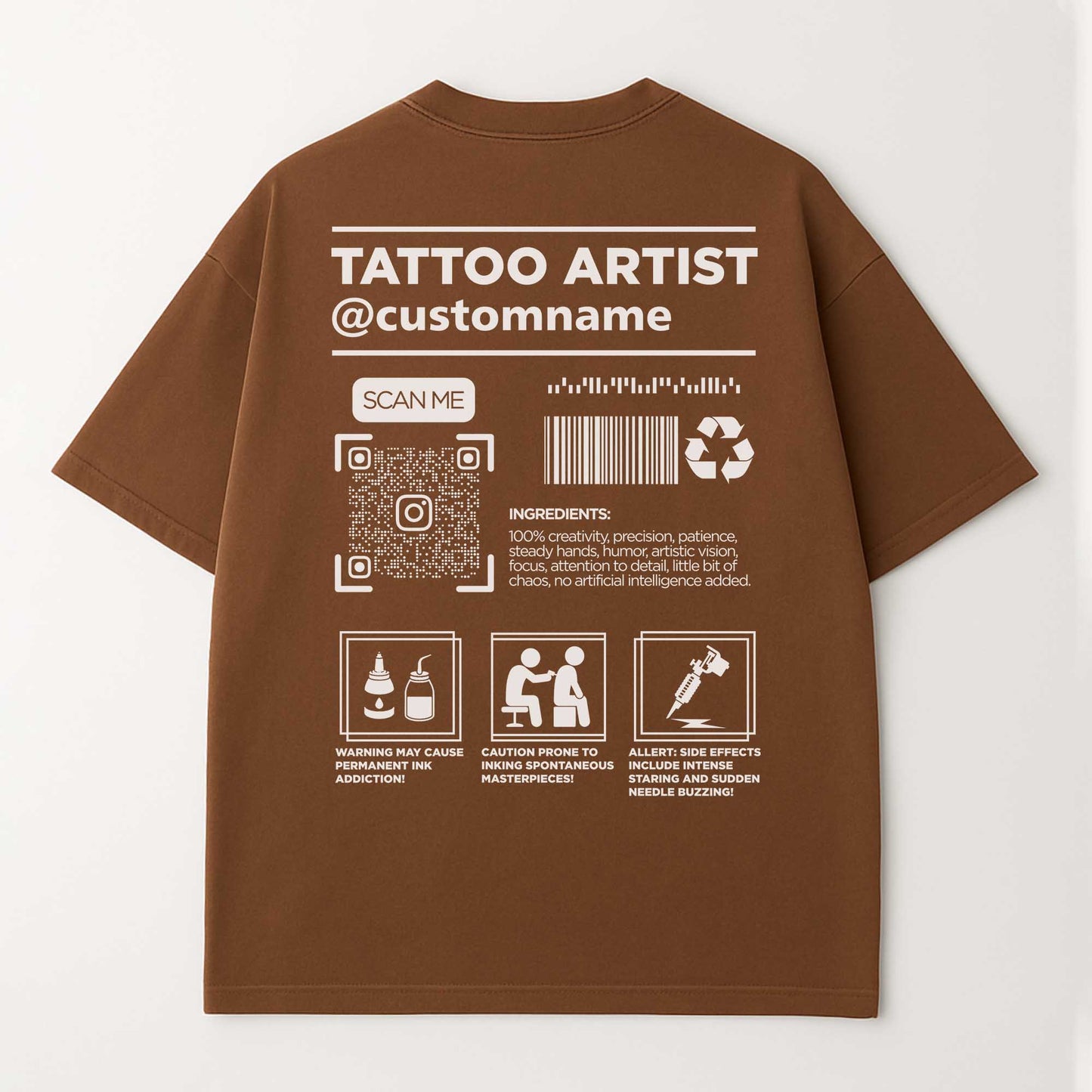 Custom Tattoo Artist T-Shirt