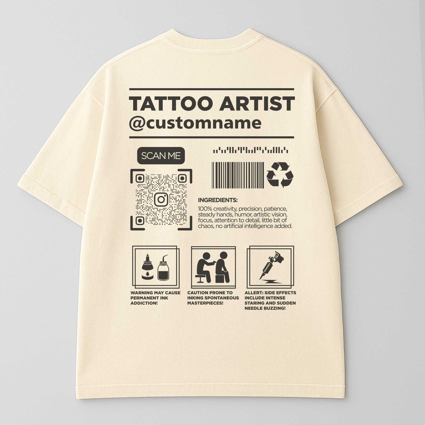 Custom Tattoo Artist T-Shirt