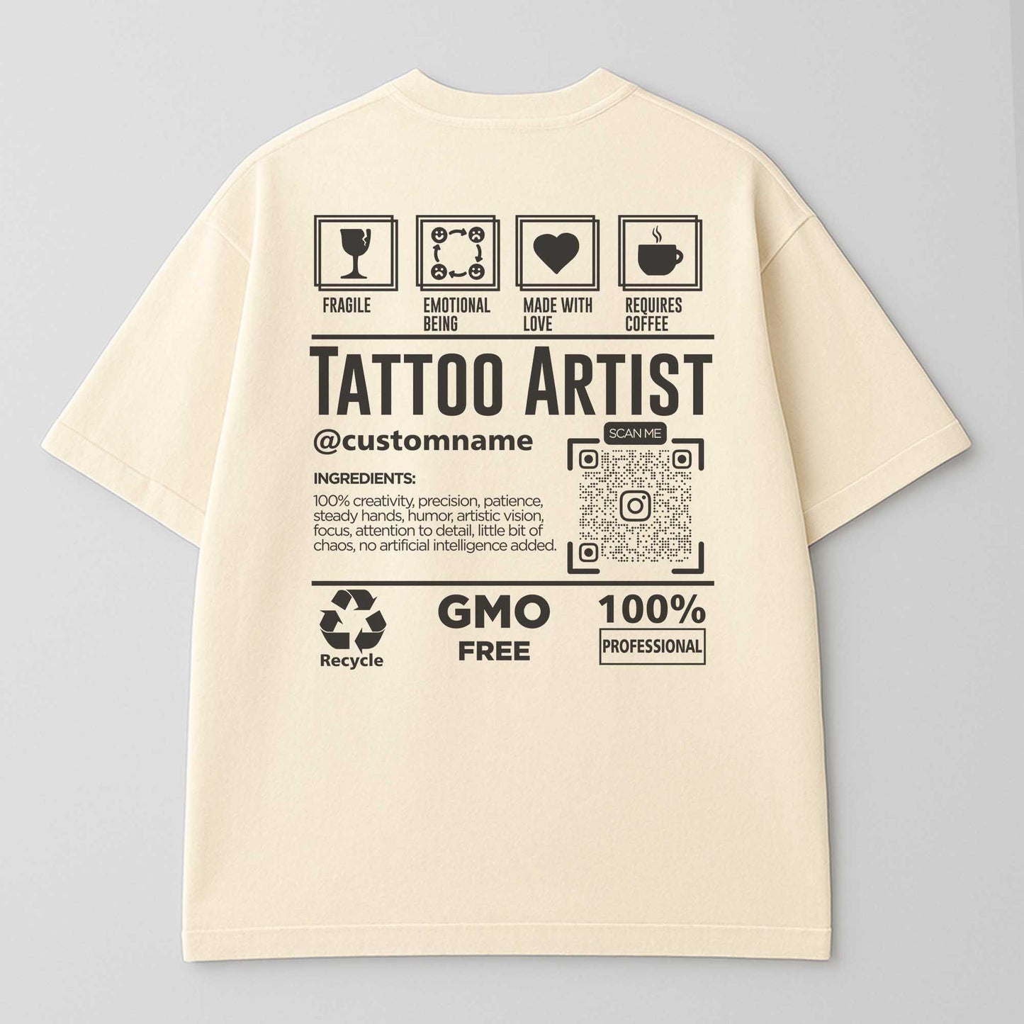 Custom Tattoo Artist T-Shirt