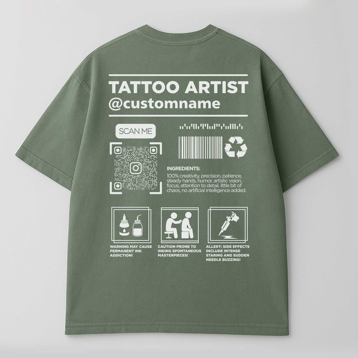 Custom Tattoo Artist T-Shirt