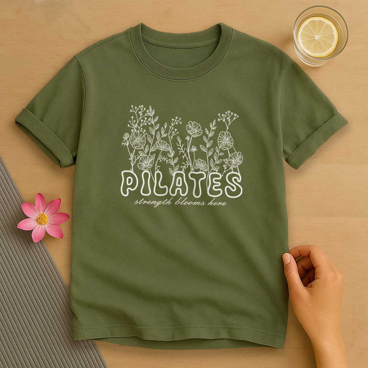 Floral Pilates Strength Blooms T-Shirt