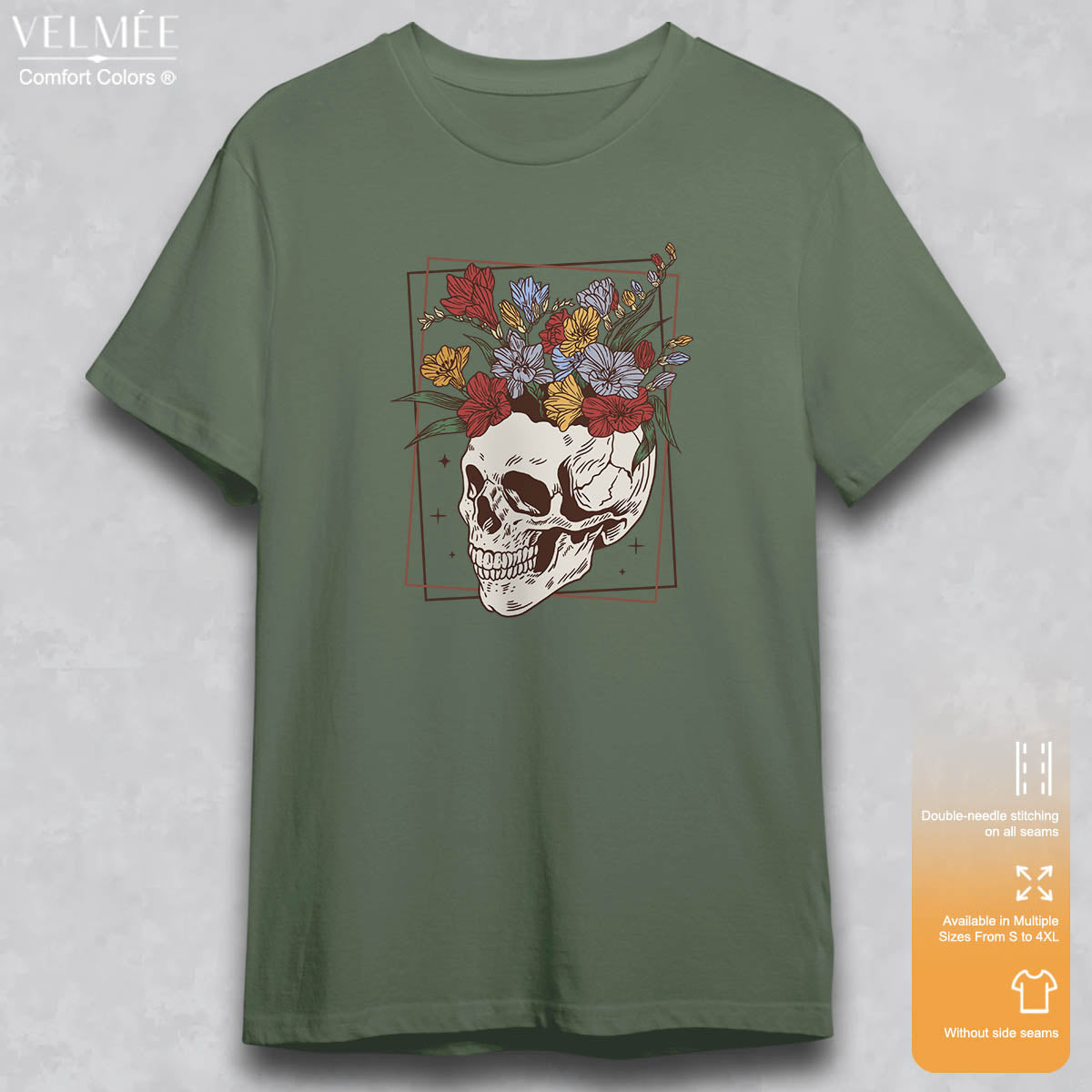 Floral Skull T-Shirt