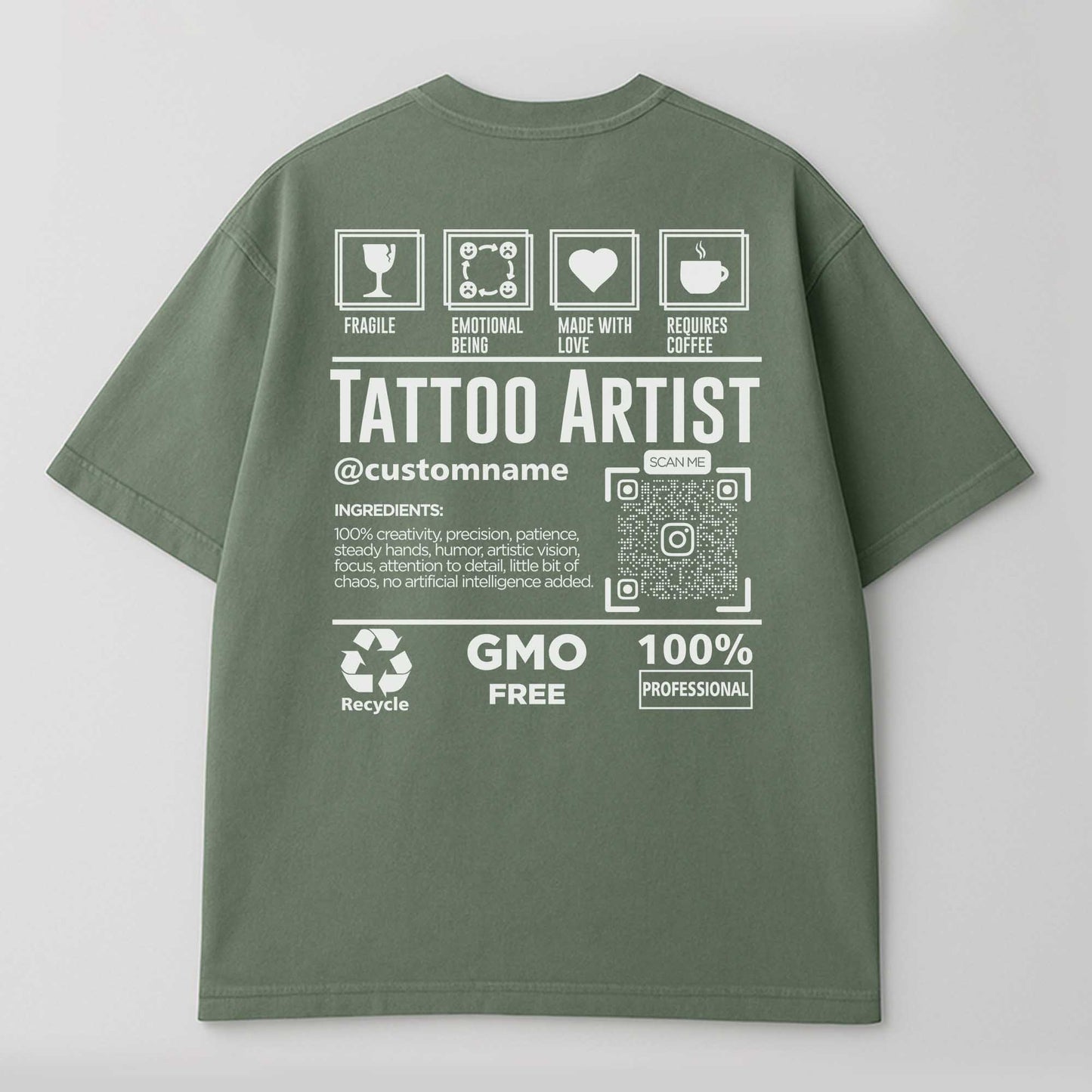 Custom Tattoo Artist T-Shirt
