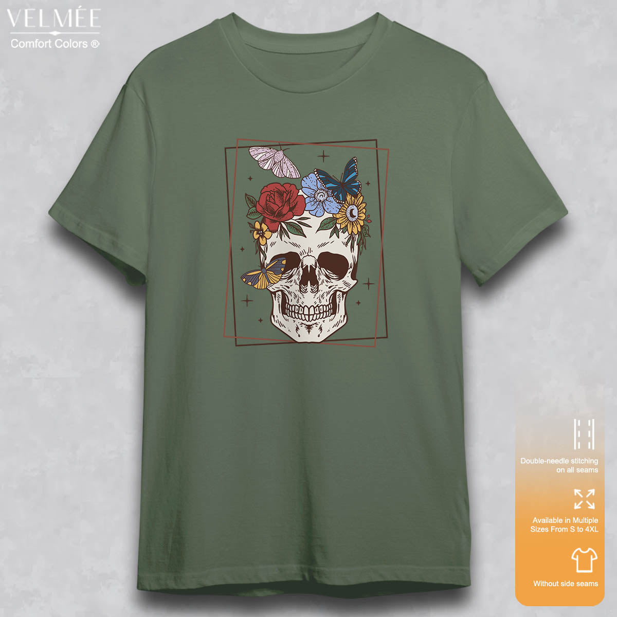 Floral Skull T-Shirt