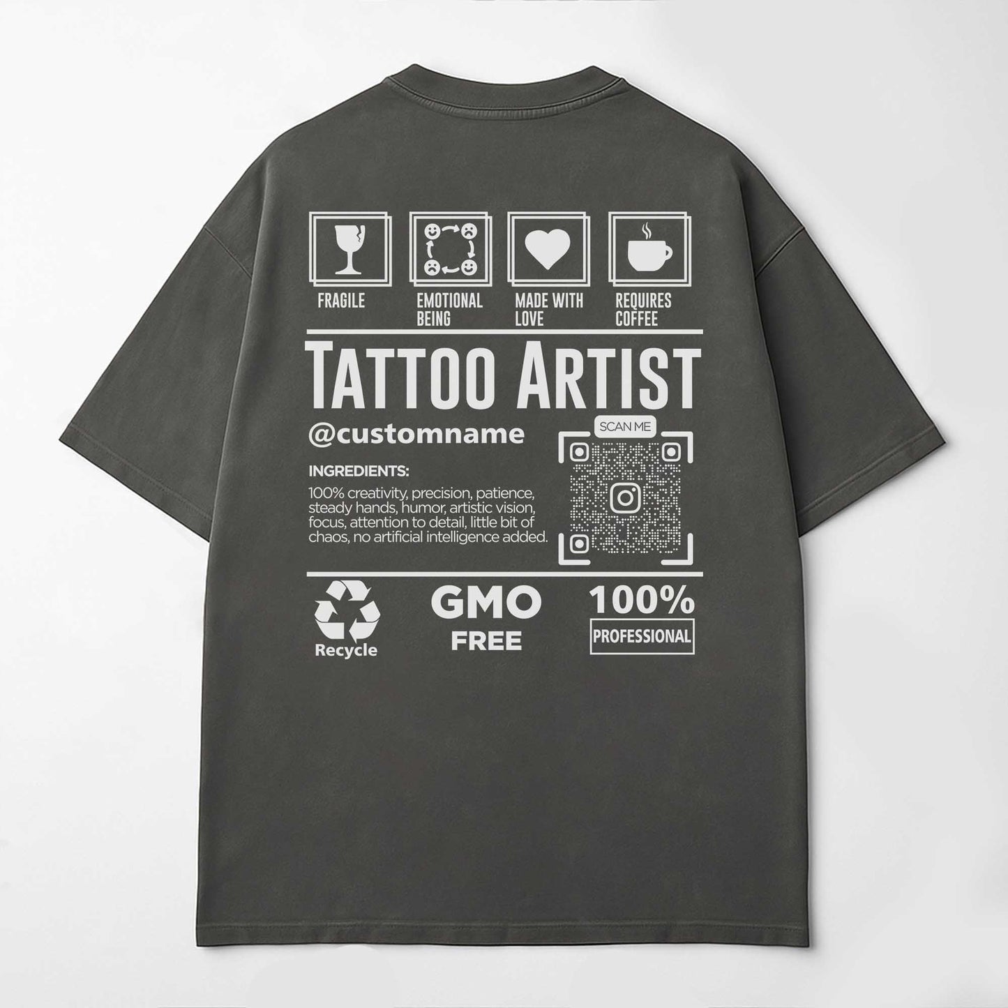 Custom Tattoo Artist T-Shirt