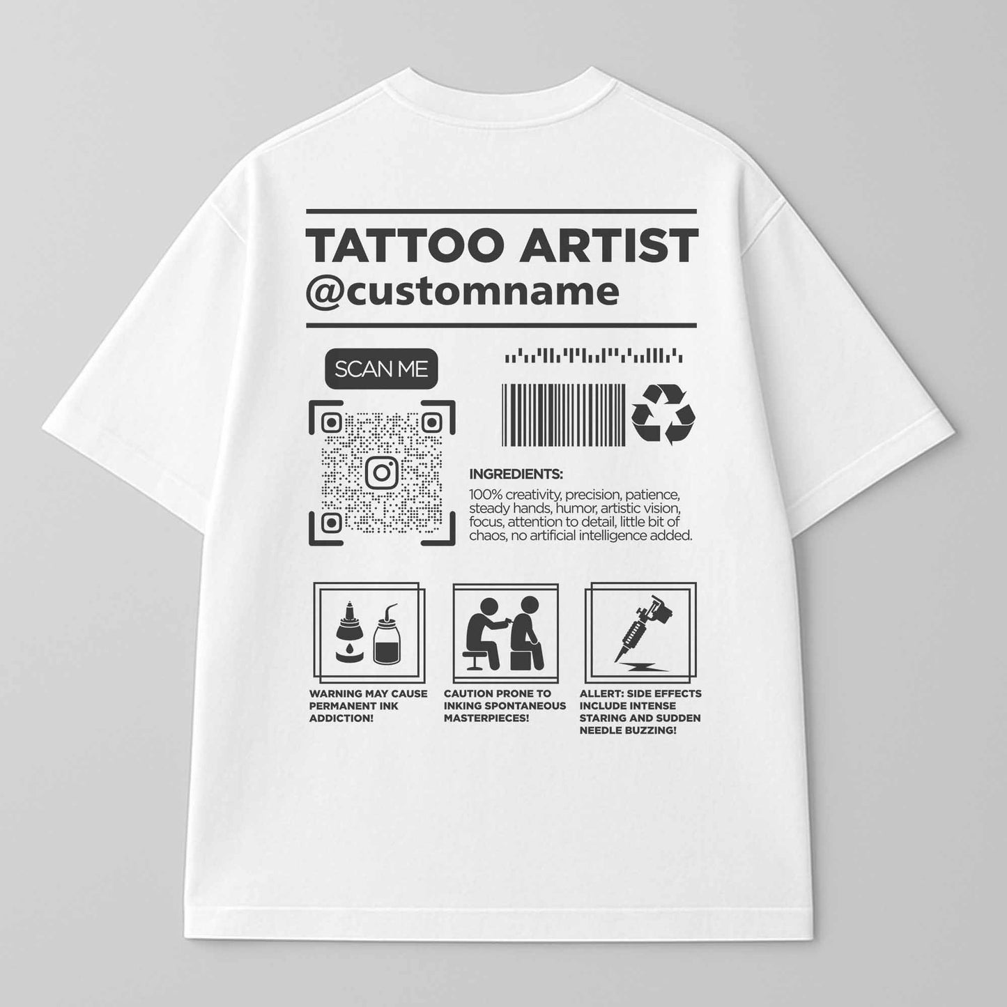 Custom Tattoo Artist T-Shirt