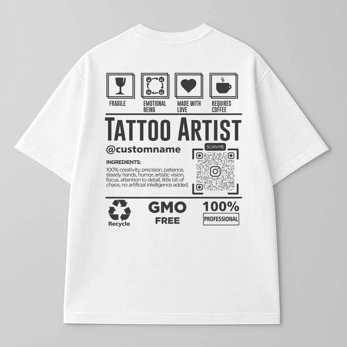 Custom Tattoo Artist T-Shirt