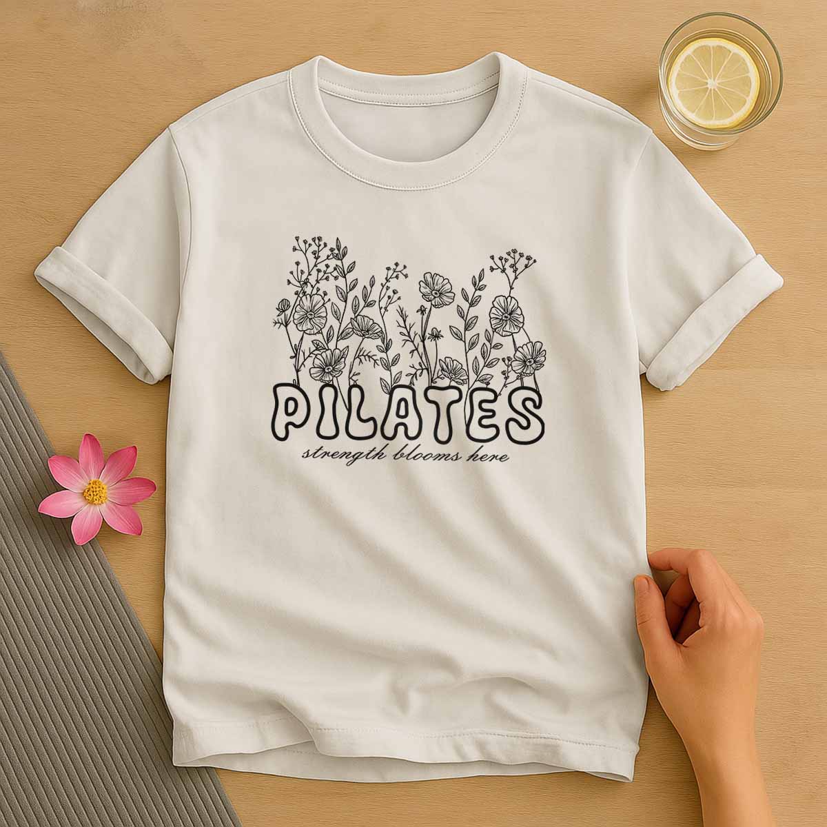Floral Pilates Strength Blooms T-Shirt