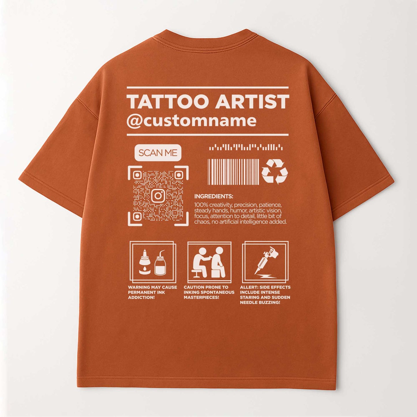 Custom Tattoo Artist T-Shirt