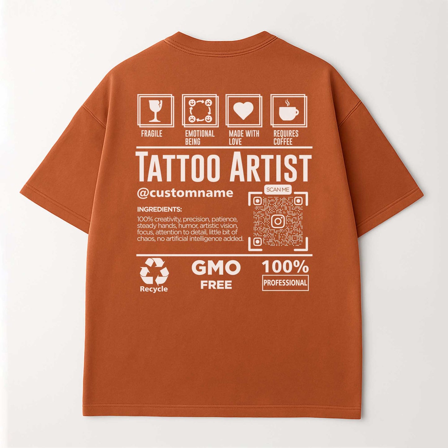 Custom Tattoo Artist T-Shirt