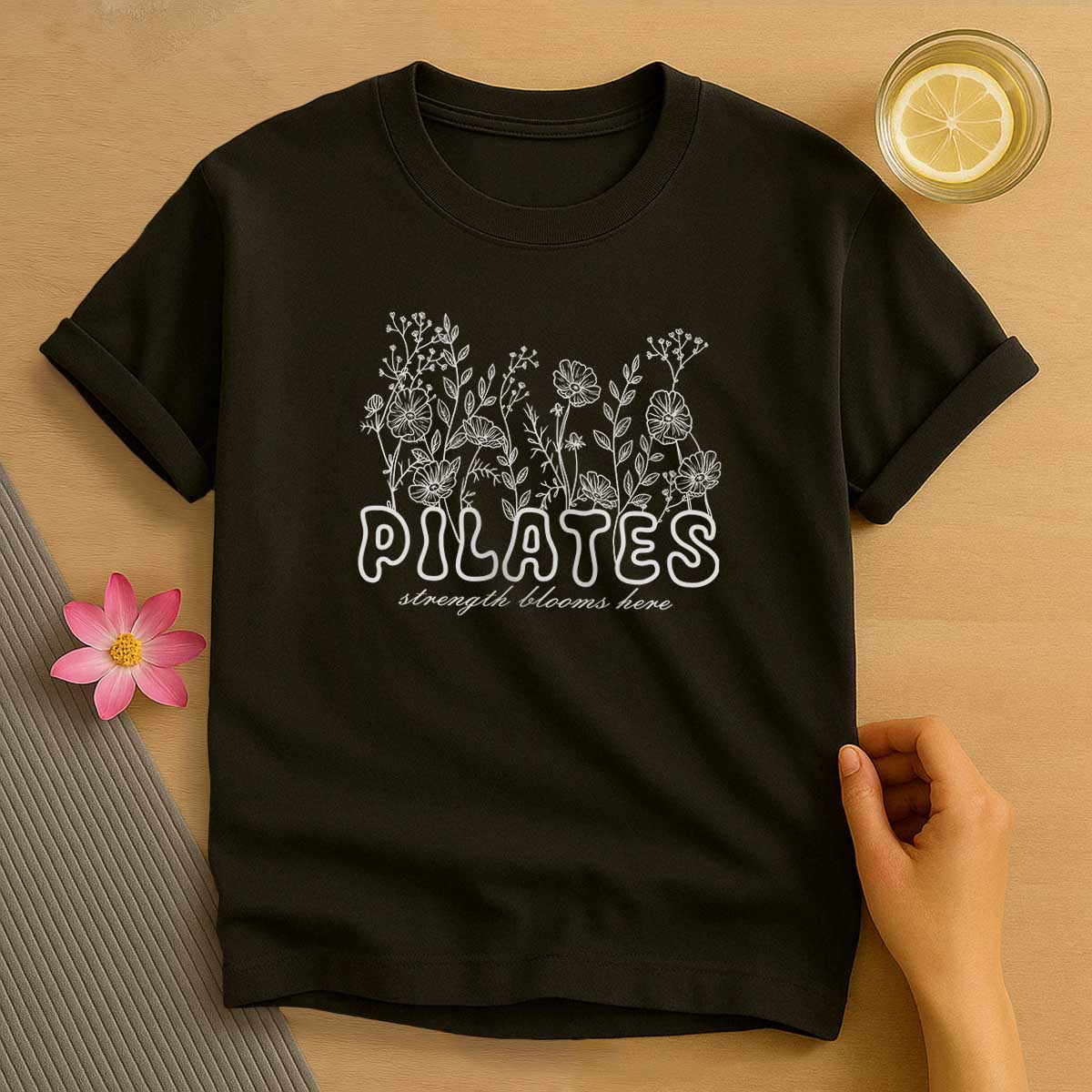 Floral Pilates Strength Blooms T-Shirt