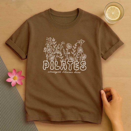 Floral Pilates Strength Blooms T-Shirt