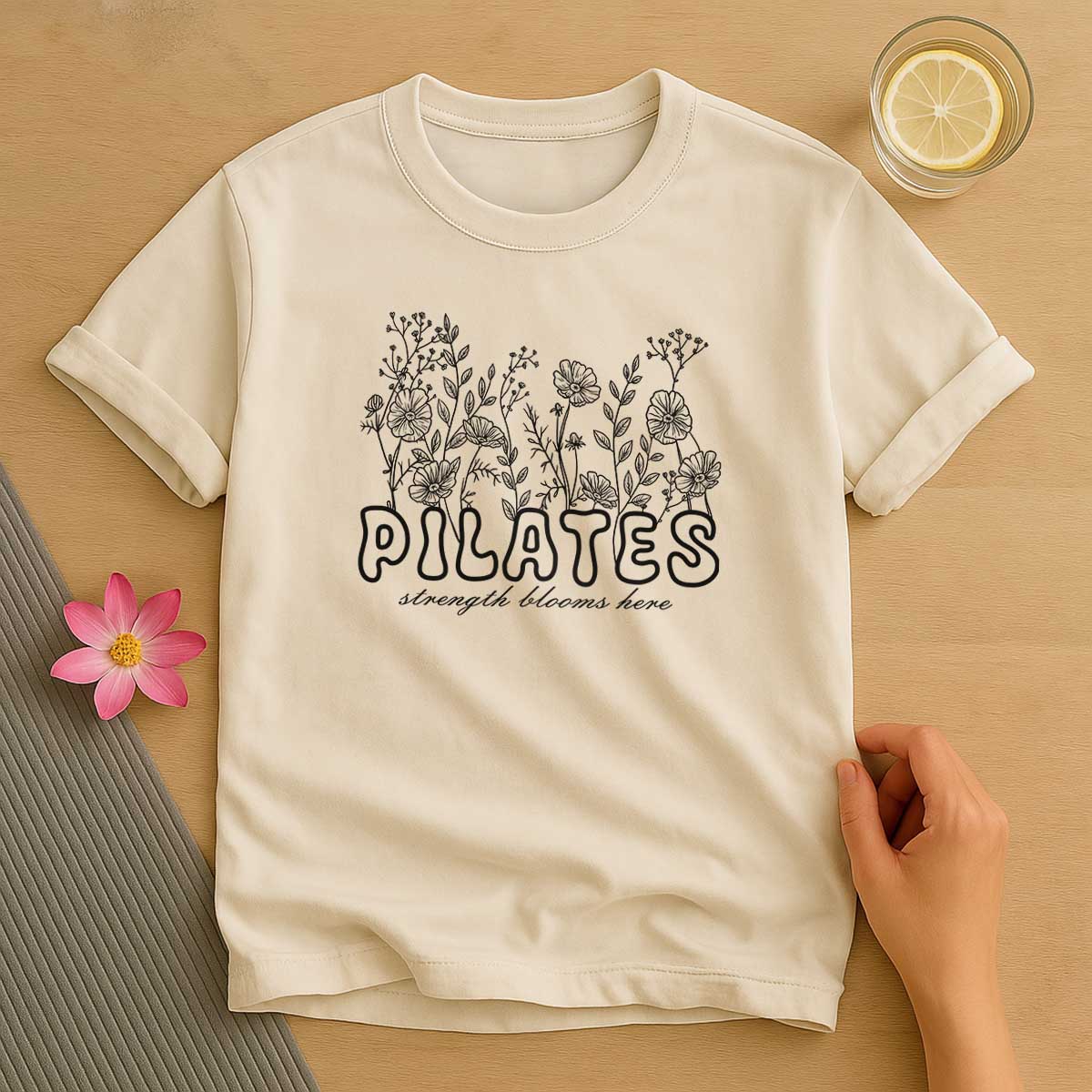 Floral Pilates Strength Blooms T-Shirt