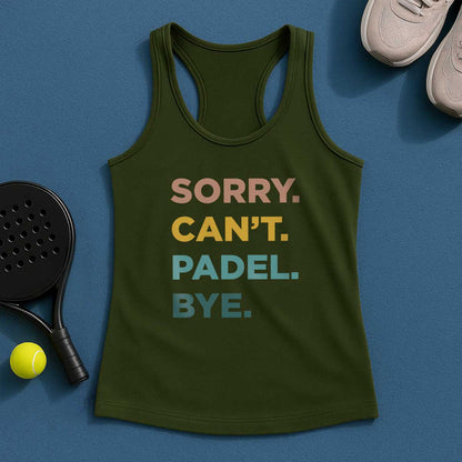 Sorry Can't Padel Bye Tank Top